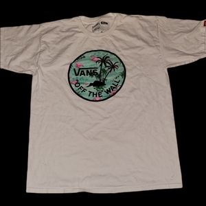 Van's Flamingo Palm Island Tee